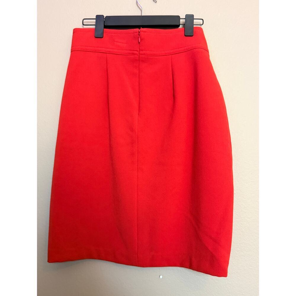Ann Taylor Women’s Pencil Straight Front Slit Knee Length Skirt Red Size 8 - Picture 10 of 14